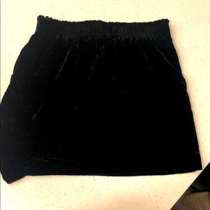 JCREW paper bag velvet skirt